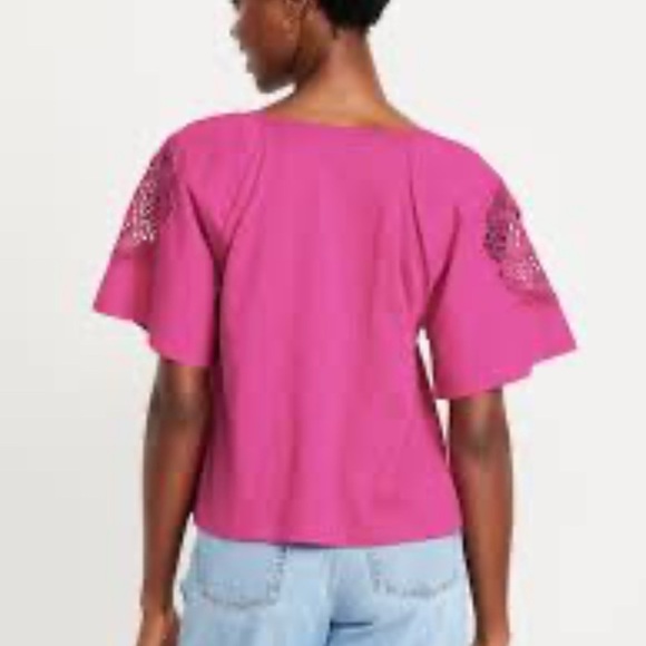 Old Navy EveryWear cutwork top - Picture 1 of 6